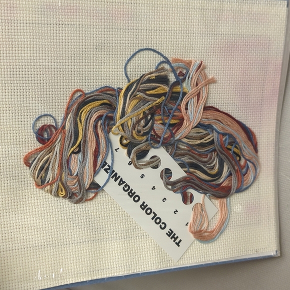 Counted Cross stitch embroidery of baby sleeping with mat. - Picture 2 of 2